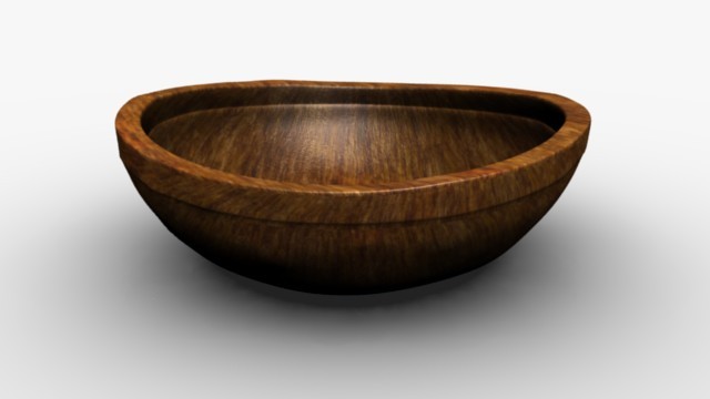 simple wooden bowl with nicks preview image 1